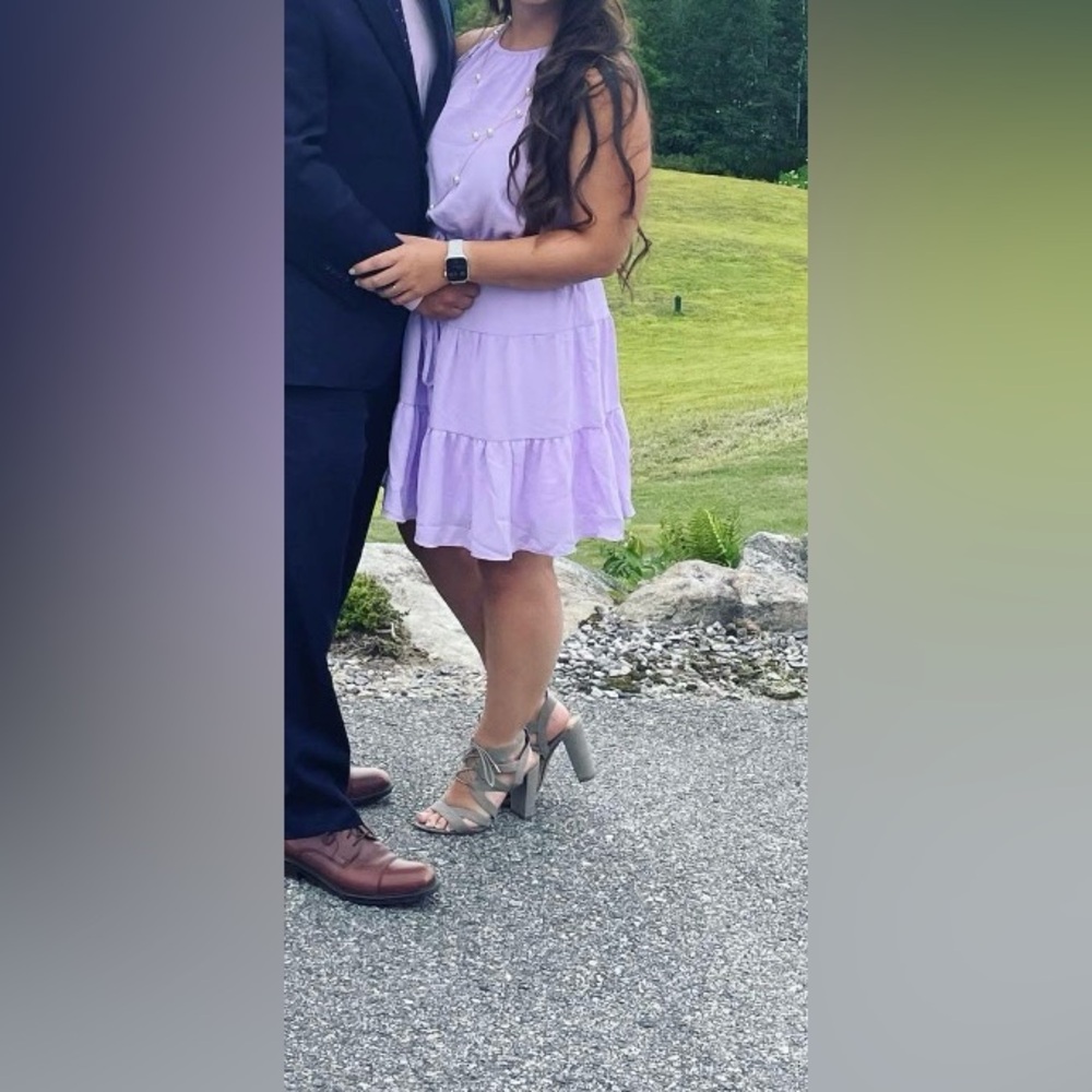 Lavender Halter Neck Dress